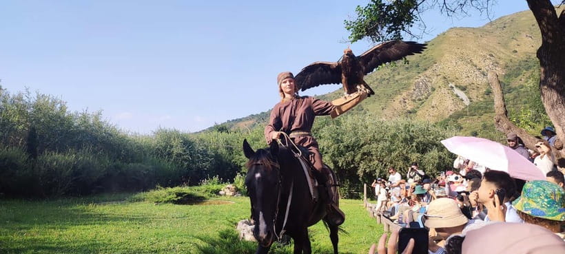 Almaty: Falconry show and Big Almaty Gorge - Alma-Arasan: the first mountain taste