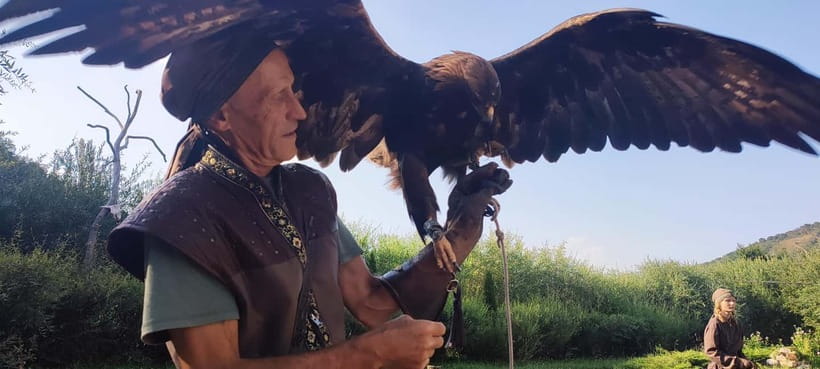 Almaty in a Day: Mountains and City Highlights - A wild bird show after the walk