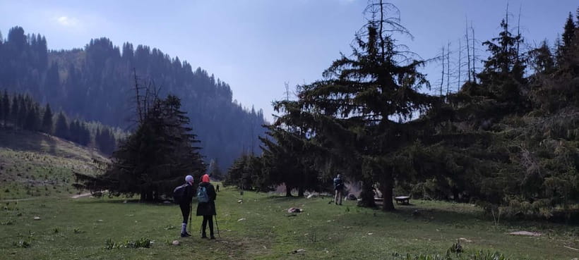 Skyline Hike in Almaty: Bukreev Peak - Across the plateau to Bukreev Peak at 3010 meters